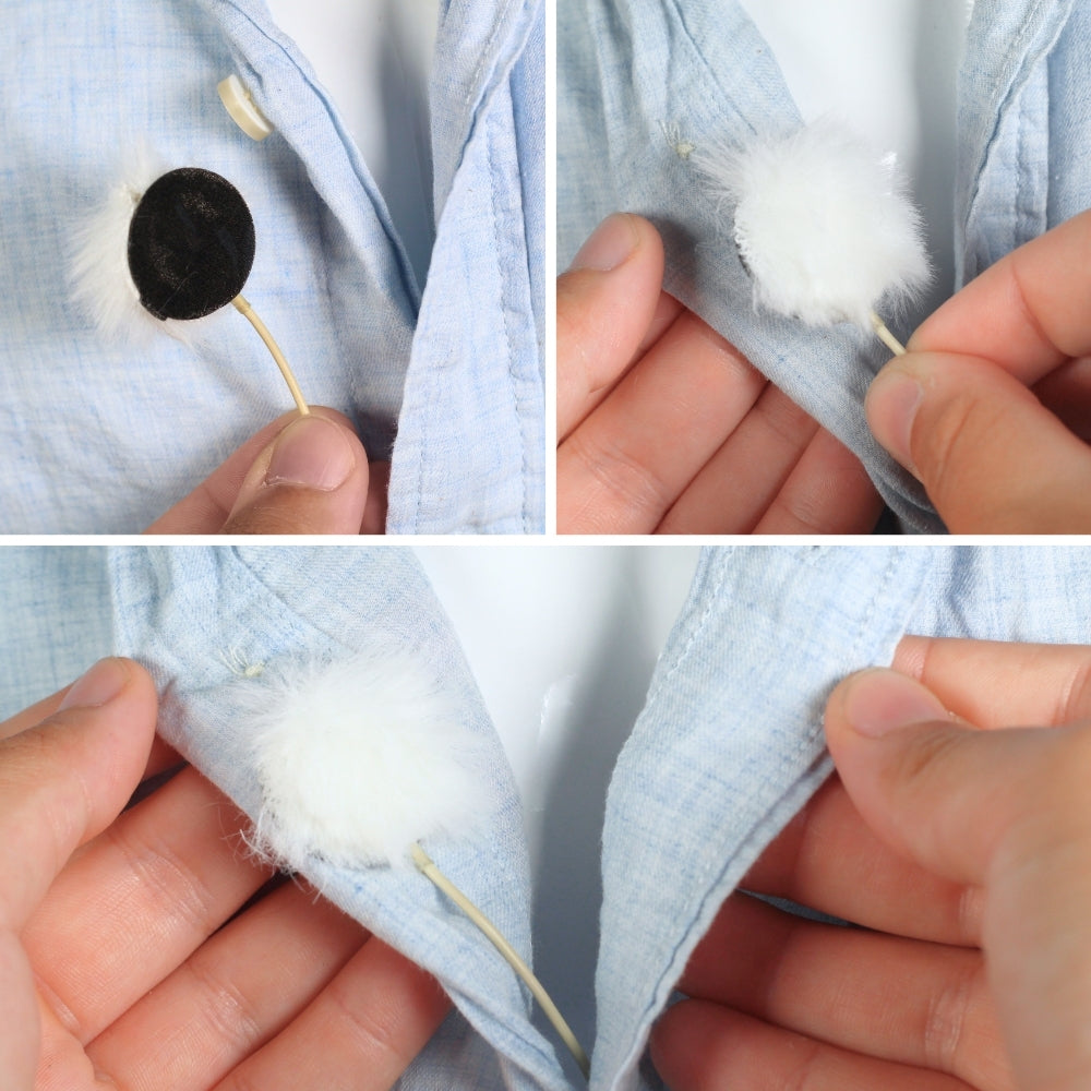 9x Fur Circles + 30x Stickies Single Colour - White