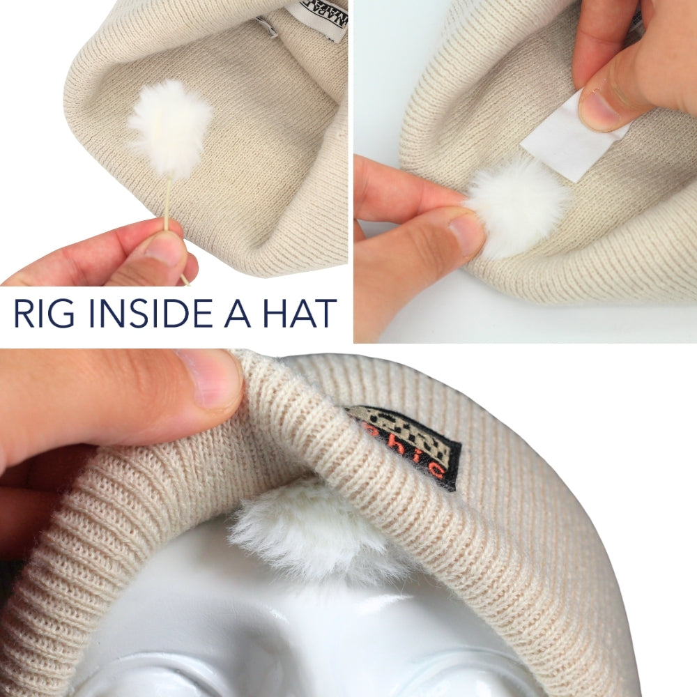 9x Fur Circles + 30x Stickies Single Colour - White