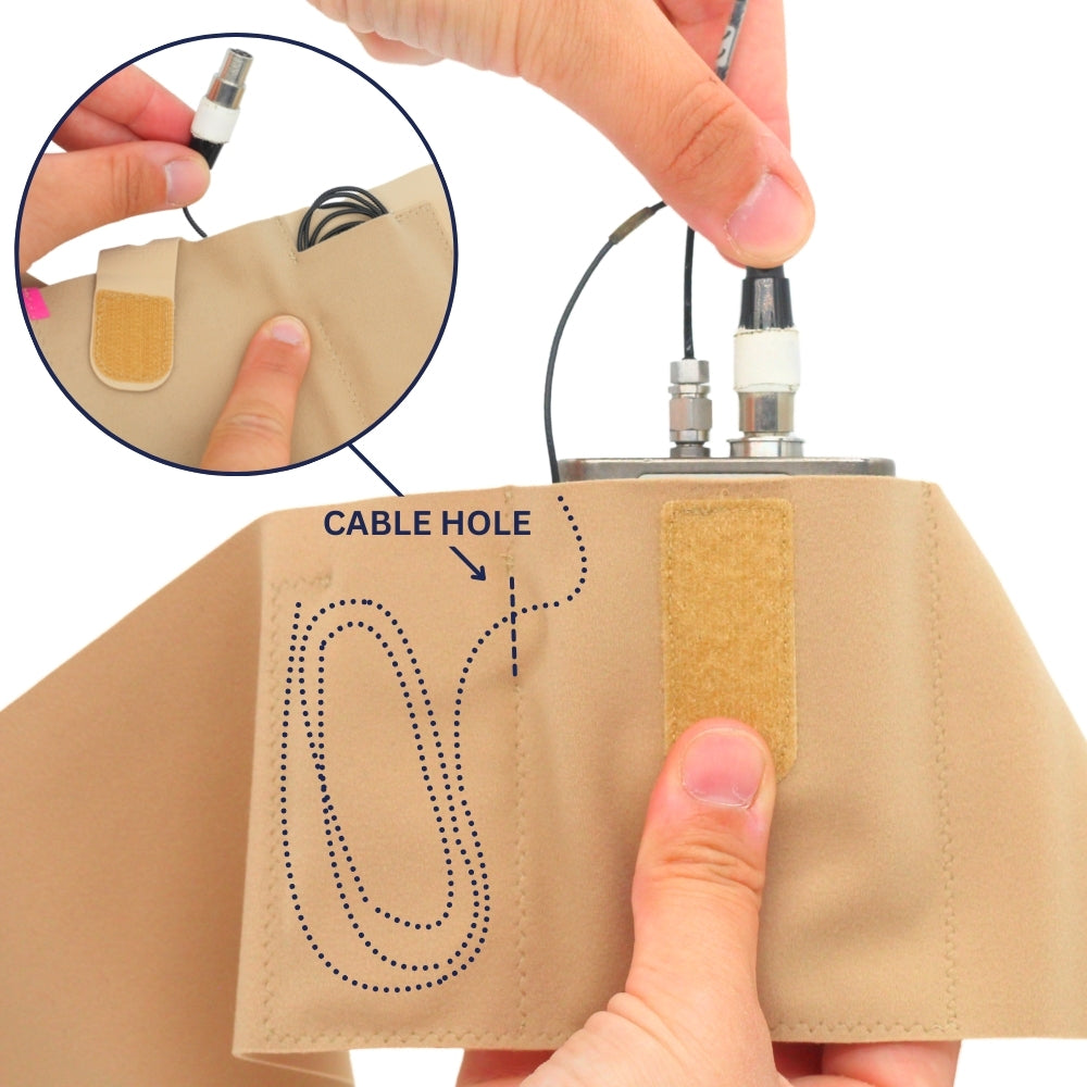 Live Strap - Double Pouch Large (Beige)