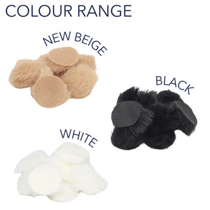 9x Fur Circles + 30x Stickies Single Colour - White