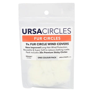9x Fur Circles + 30x Stickies Single Colour - White