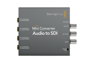 Mini converter, audio to SDI, with 12V power supply