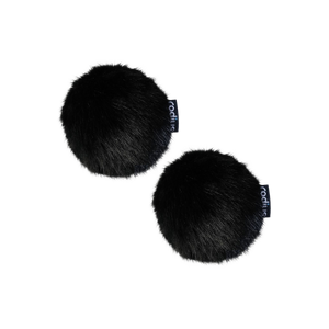 Fur Windcover for Rycote BBG, Pair, Black Fur